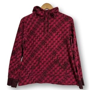 COLUMBIA Womens Pink Fleece Pullover Hoodie, Size Large-#338